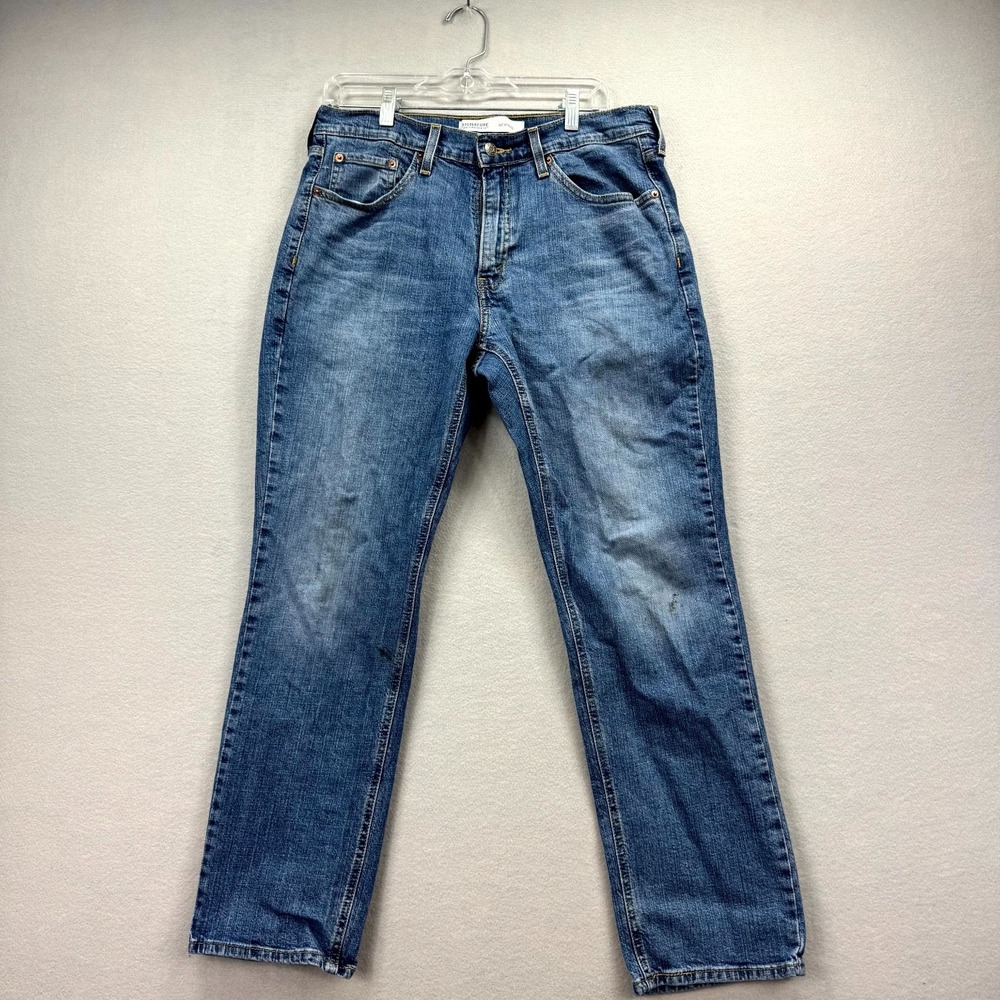 Signature Levi Strauss & Co S67 Athletic Jeans Mens 33x30 Blue Denim Pants Work
